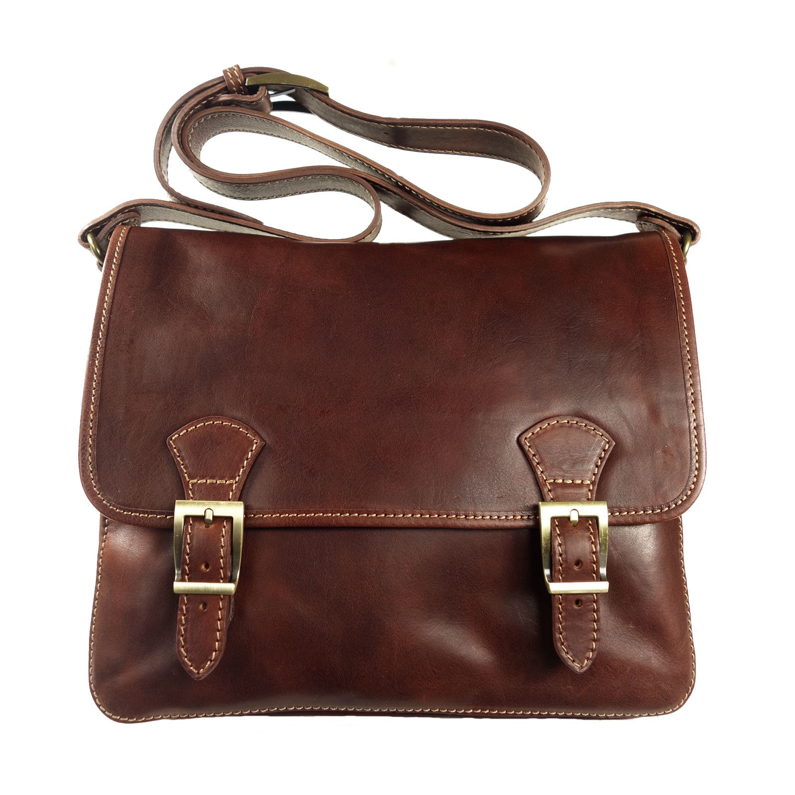 Collection Esprit Cuir Messenger sacoche marron cuir