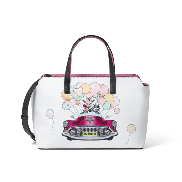 Braccialini Basic Britney BS22BR10 sac à main blanc