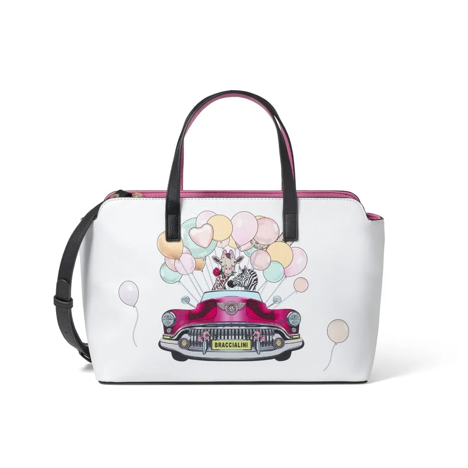Braccialini Basic Britney BS22BR10 sac à main blanc
