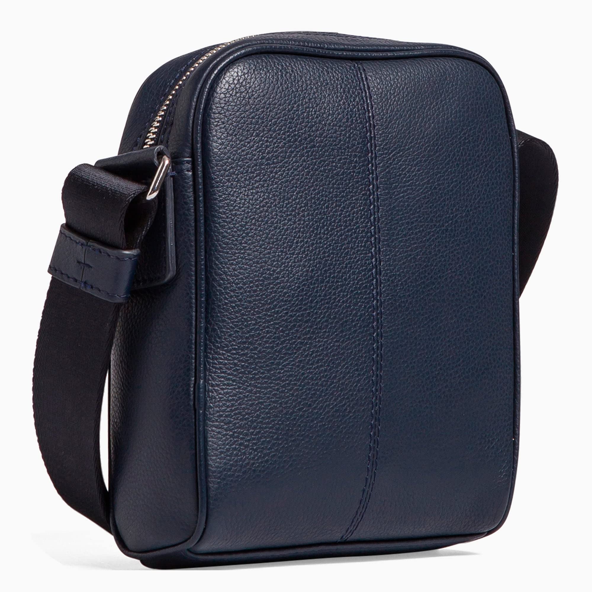 Le Tanneur Charles sac bandoulière cuir grainé noir homme