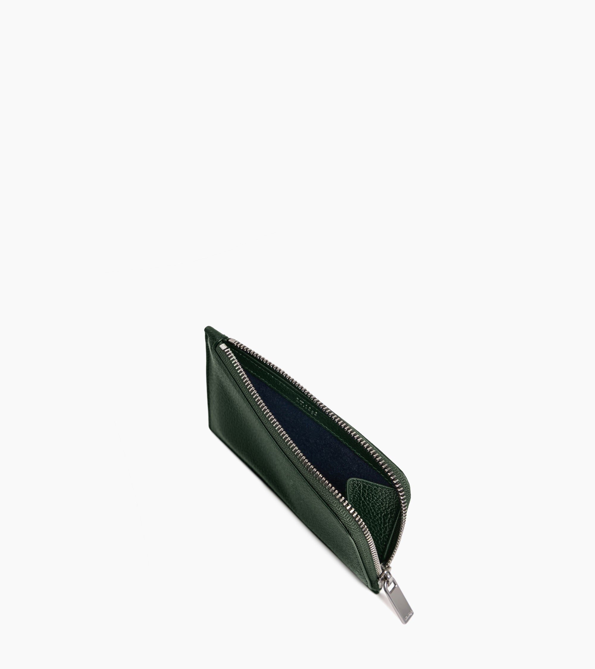 Le Tanneur Albertine porte-cartes zippé cuir vert