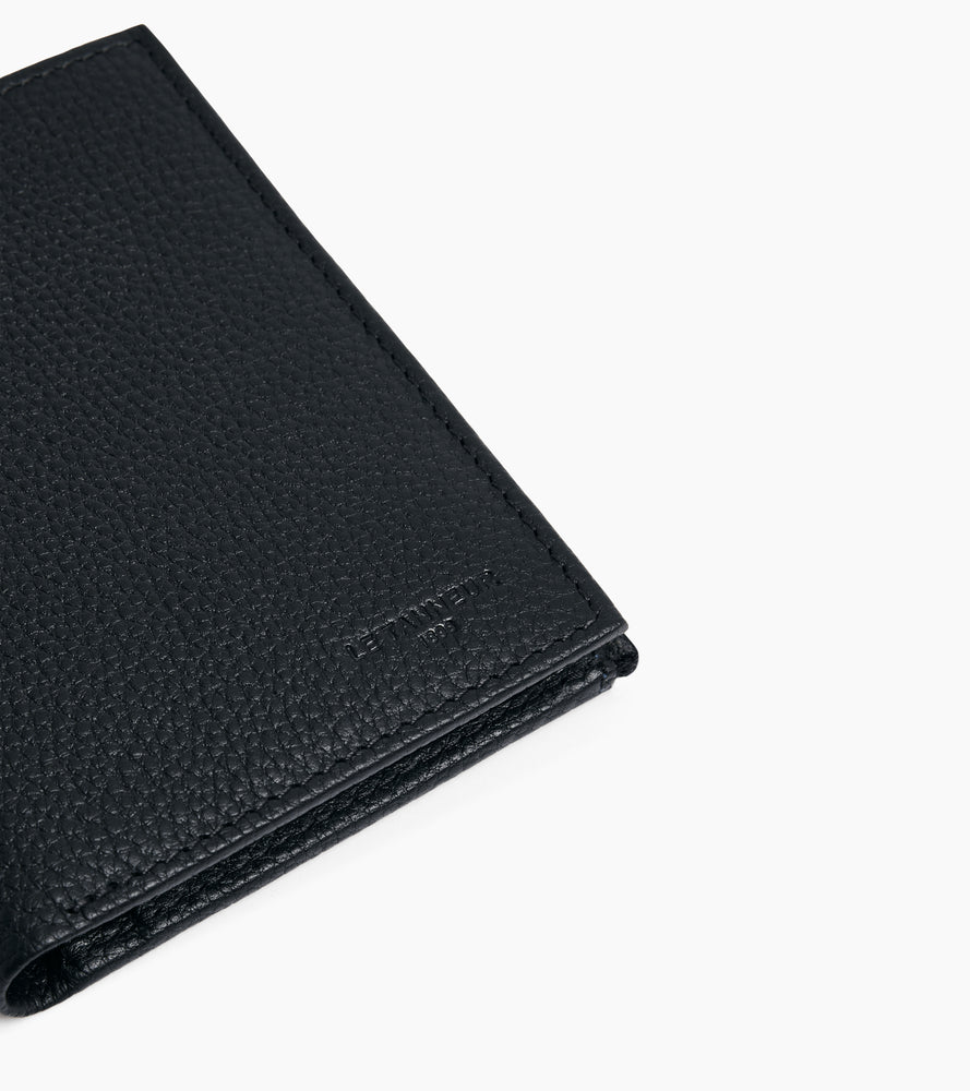 Le Tanneur Charles portefeuille moyen zippé cuir noir