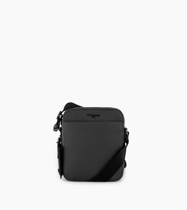 Le Tanneur Emile petite sacoche cuir signature T noir Black