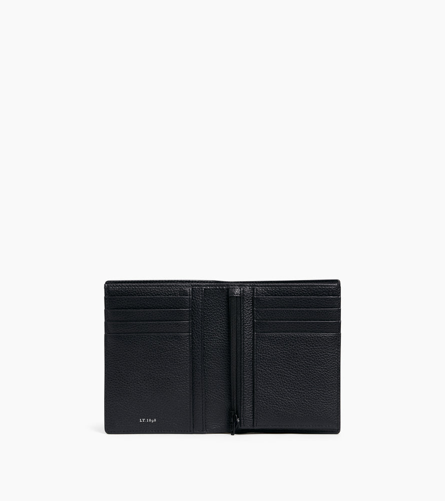 Le Tanneur Emile portefeuille vertical cuir grainé noir