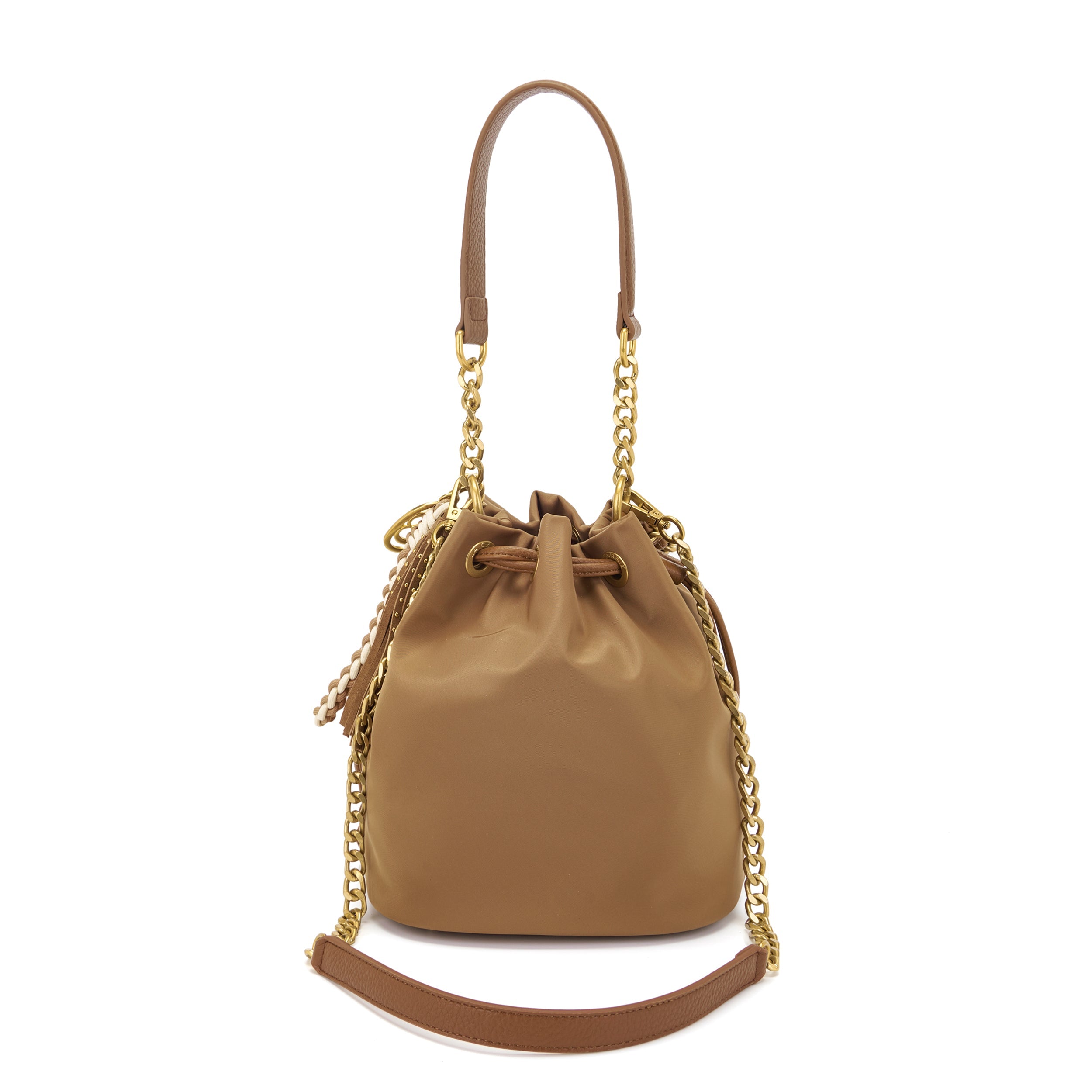 La Carrie Dark Wave sac seau camel 24x17x26 nylon PU