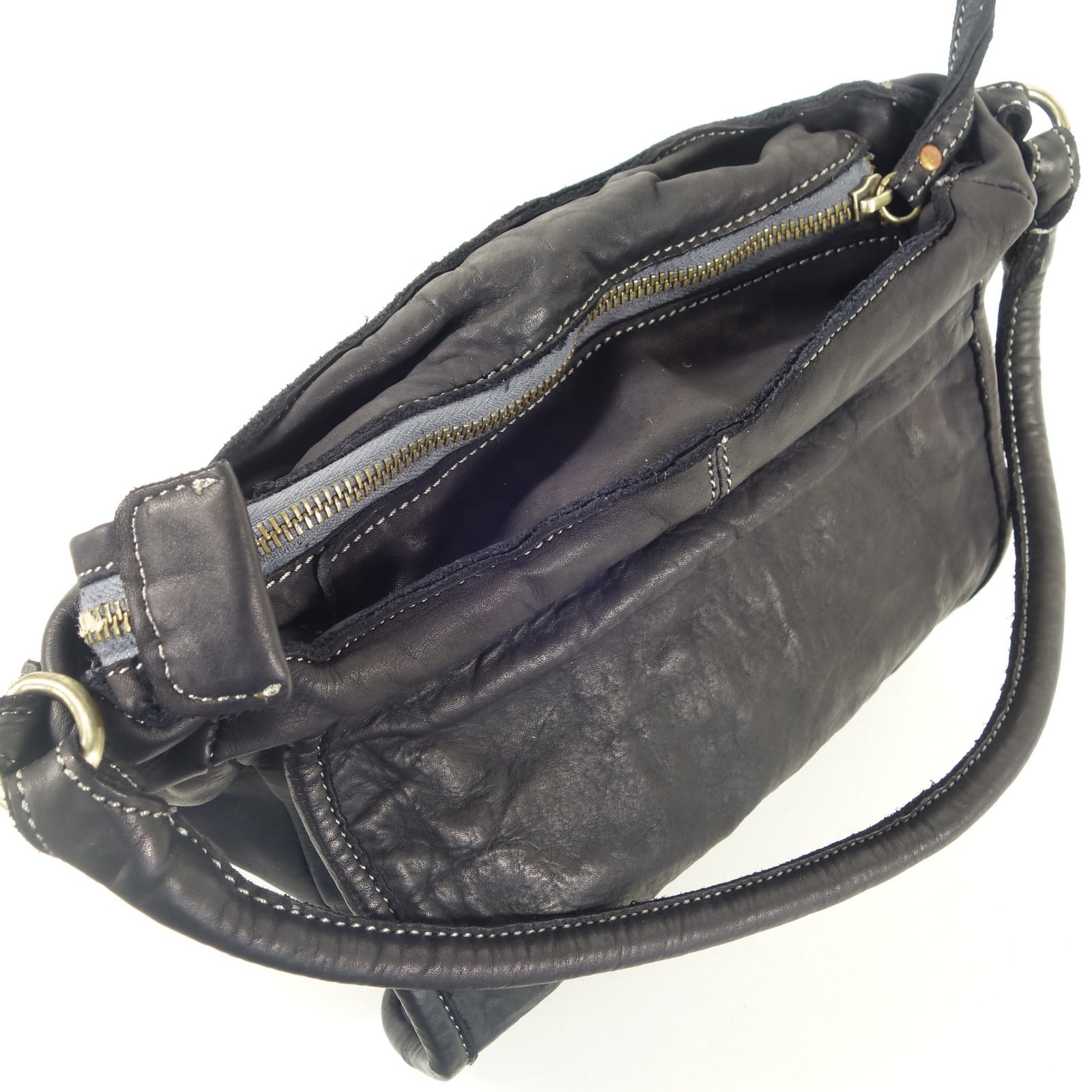 Esprit Cuir Lara besace cuir noir bohème