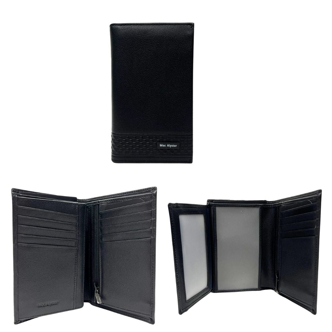 MAC ALYSTER Westside Portefeuille 2 volets Noir damier relief