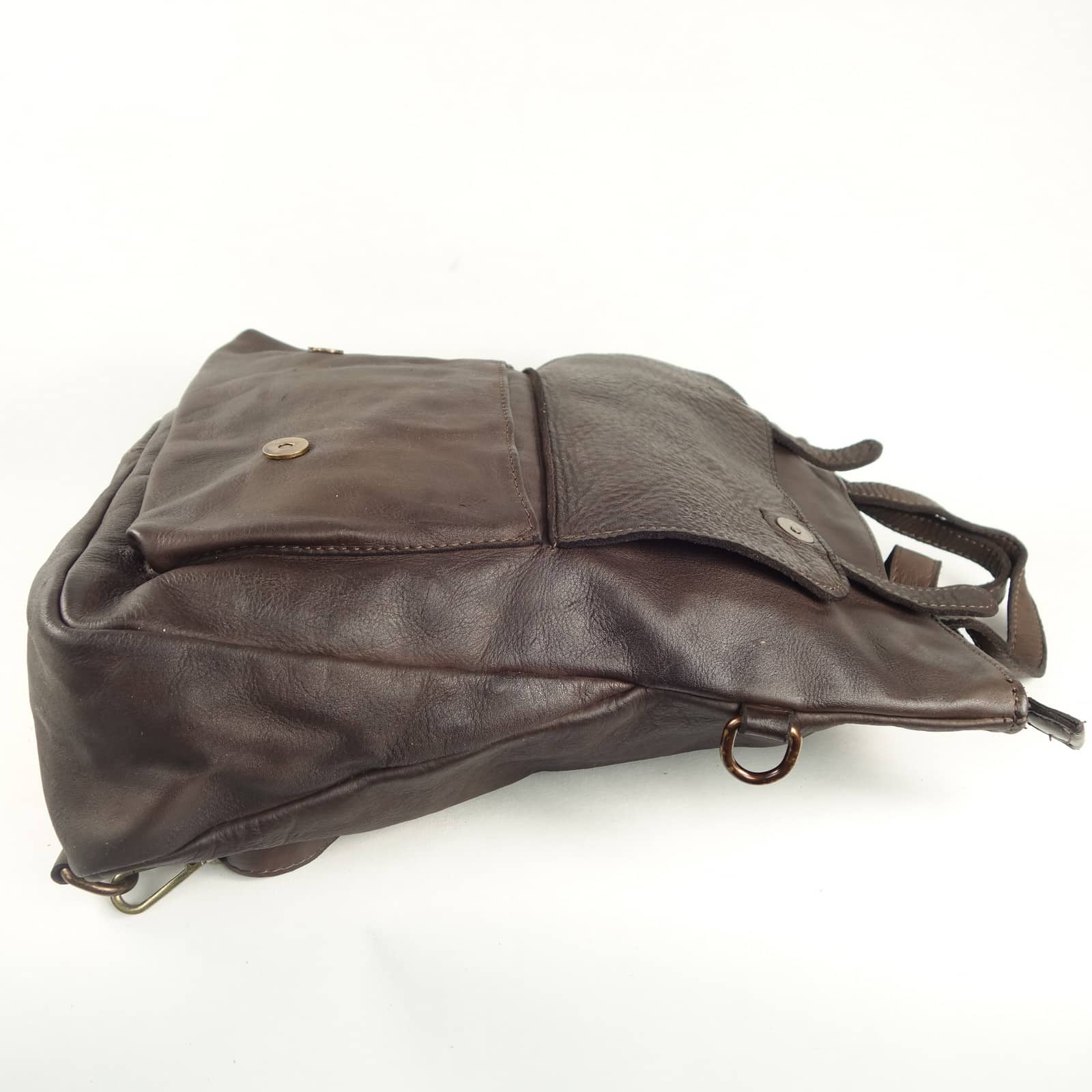 Collection Esprit Cuir Zeudi Sac à Dos Cuir Marron PC 16 Pouces