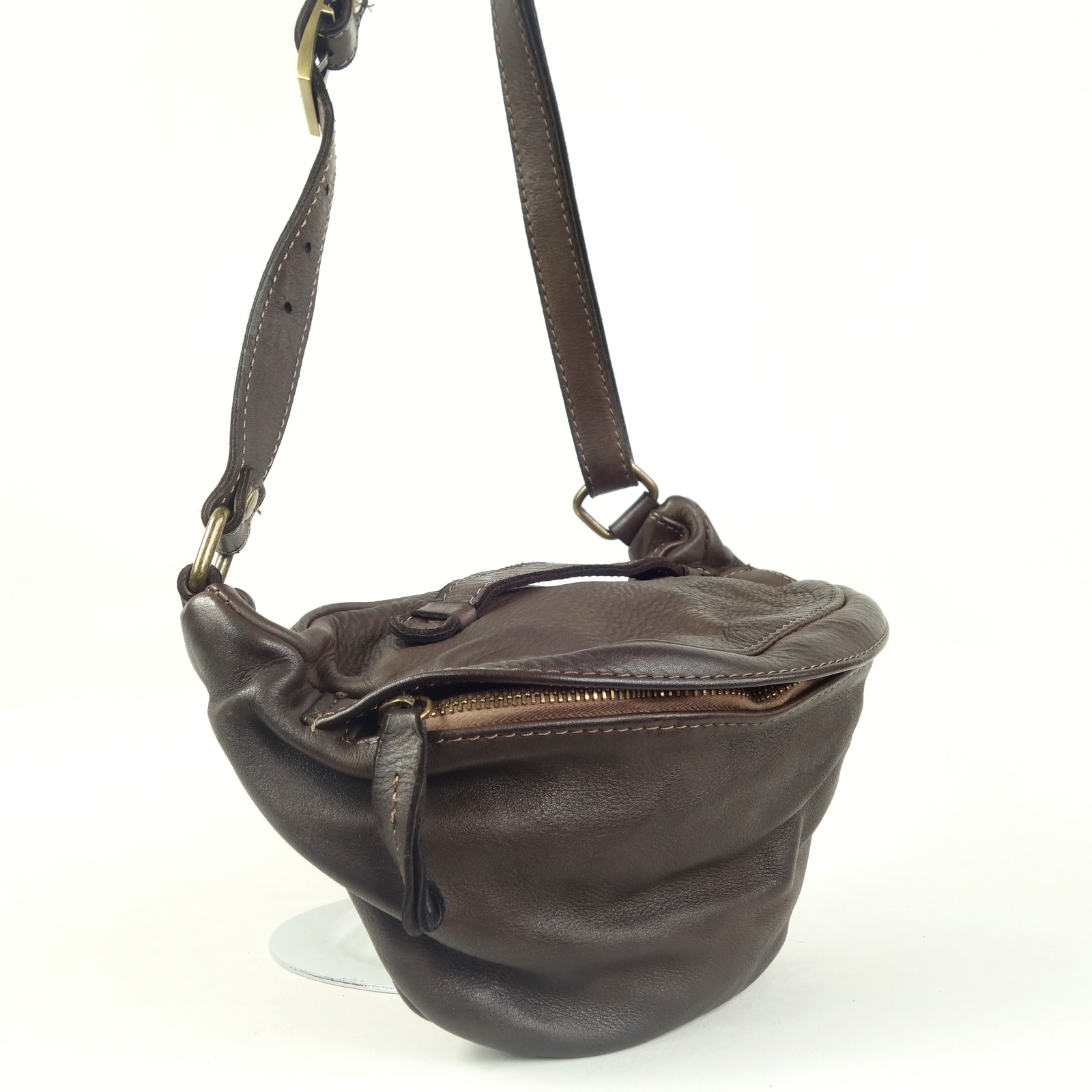 Collection Esprit Cuir ENZO sac banane marron cuir