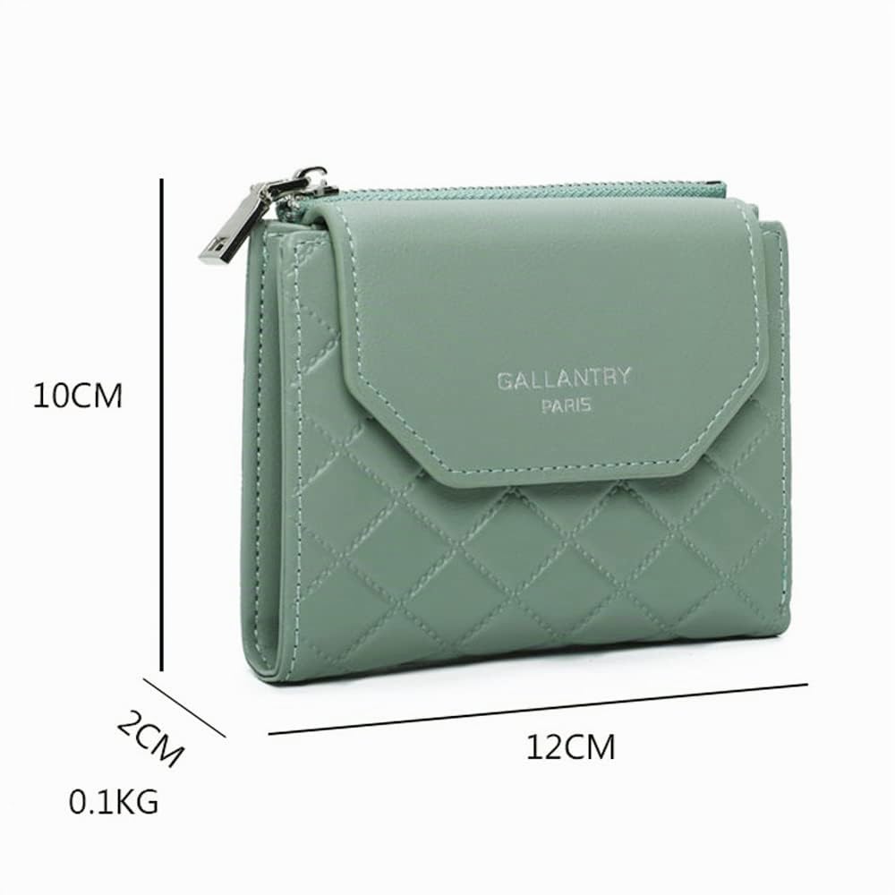 Gallantry Accessoires portefeuille matelassé vert d'eau 12 cm