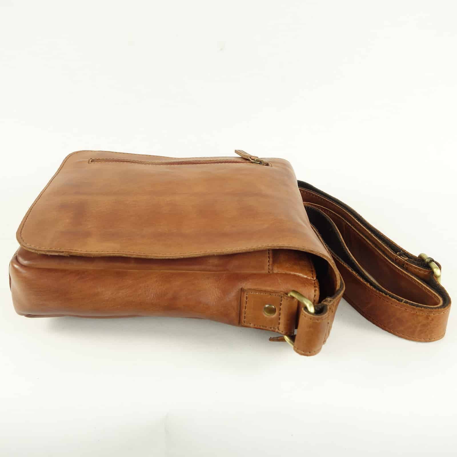 Esprit Cuir Francisco sac bandoulière cuir naturel homme