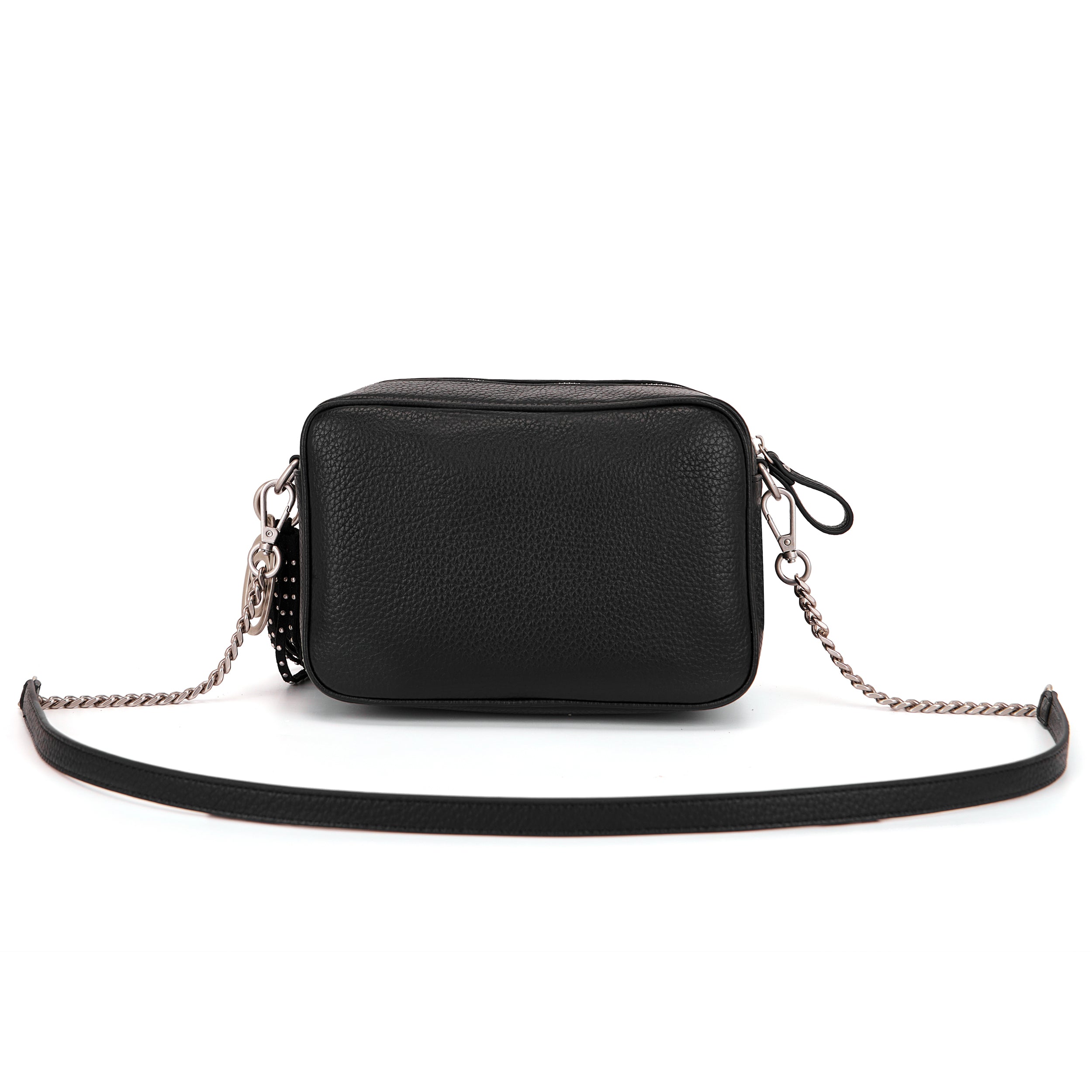 La Carrie Solid sac à main noir clouté chaîne