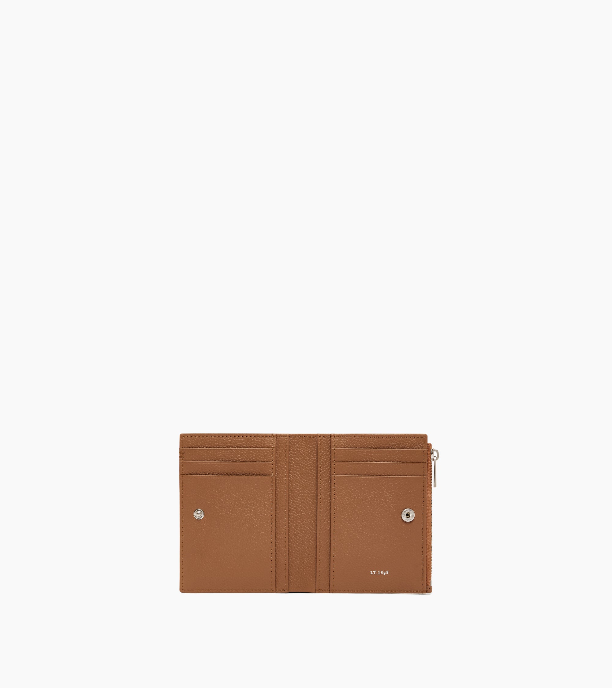 Le Tanneur Lucien petit portefeuille cuir grainé marron