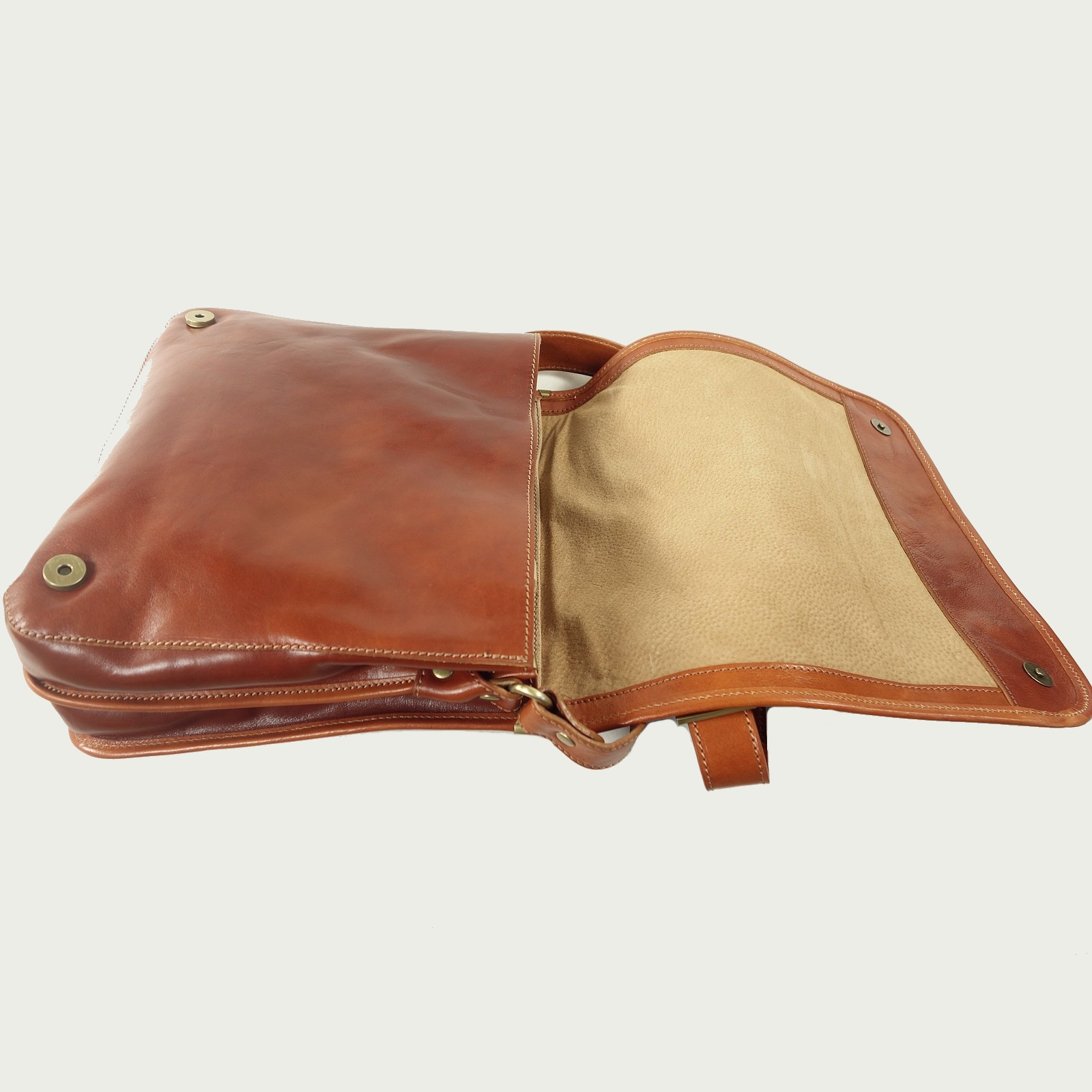 Collection Esprit Cuir MODENA besace cuir cognac femme