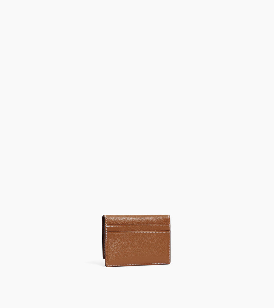 Le Tanneur Emilie porte-cartes rabat cuir grainé Brown Tan
