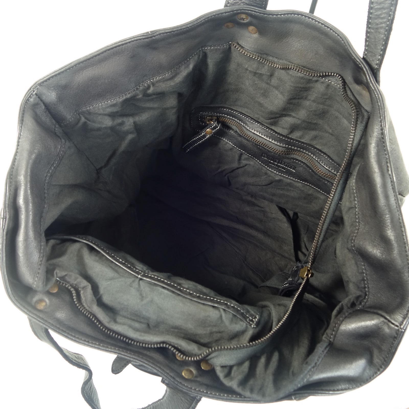 Esprit Cuir Lili cabas cuir noir XL 17 pouces