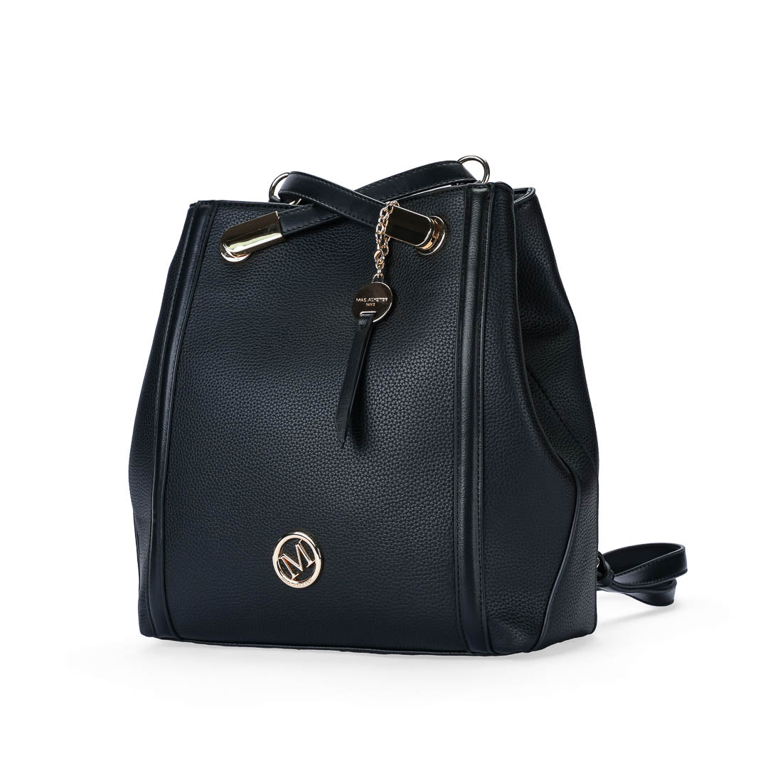 Mac Alyster Alto sac à dos Noir grainé pailleté 28 cm