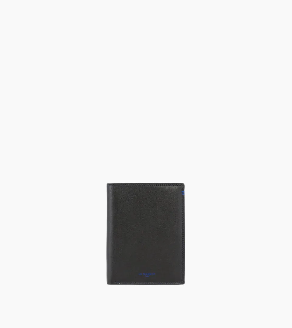 Le Tanneur Martin grand portefeuille cuir noir 2 volets