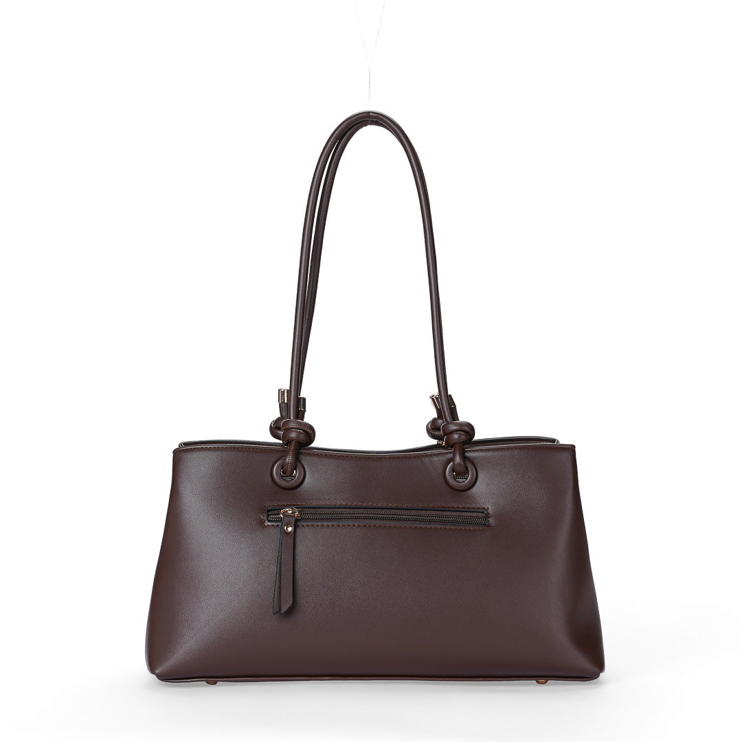 MAC ALYSTER MANDORA sac shopping allongé chocolat pailleté