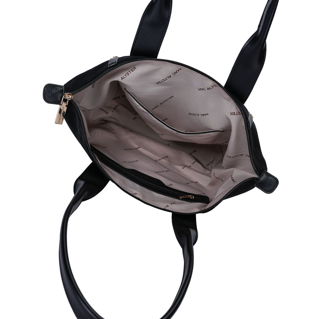 MAC ALYSTER ABRIELLE DAIM Sac cabas A4 noir