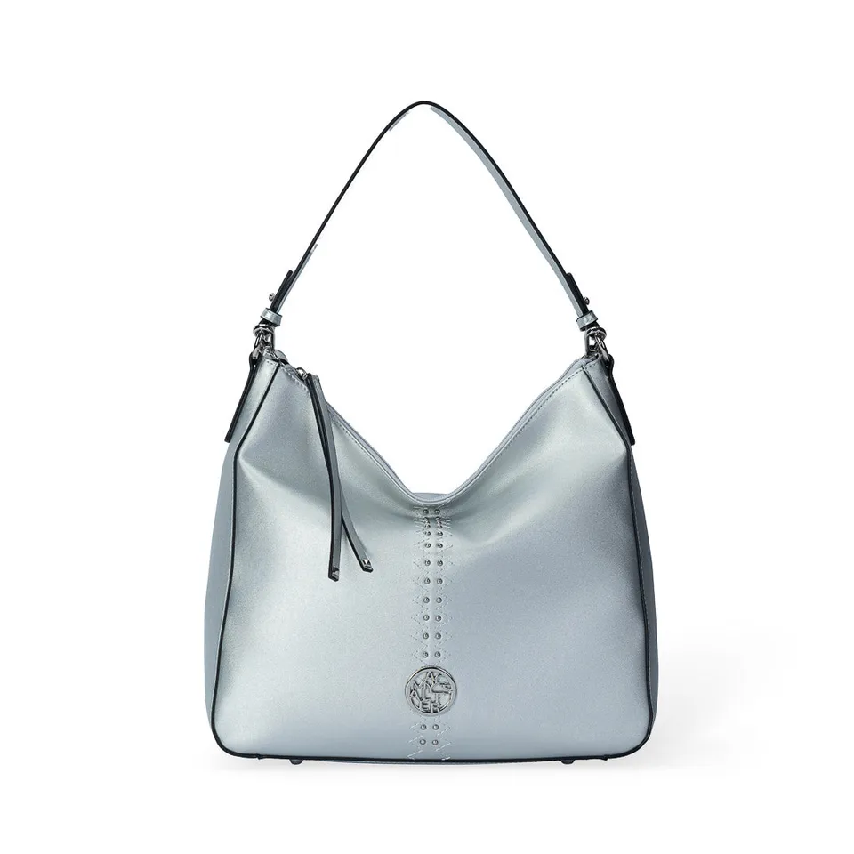 MAC ALYSTER Tentation sac épaule hobo argent clouté