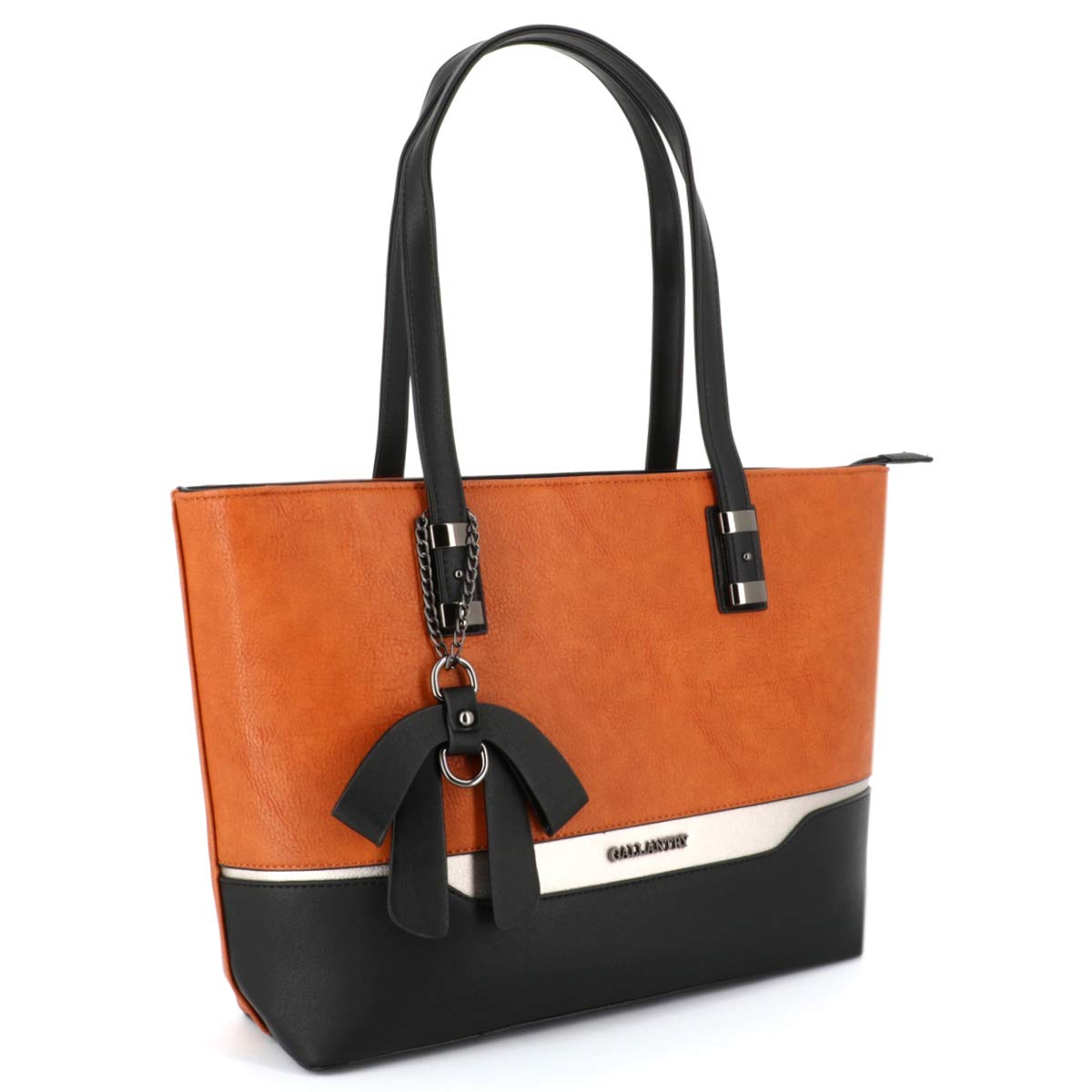 Gallantry Cabas Tote Bag cabas femme XL A4 camel rayures