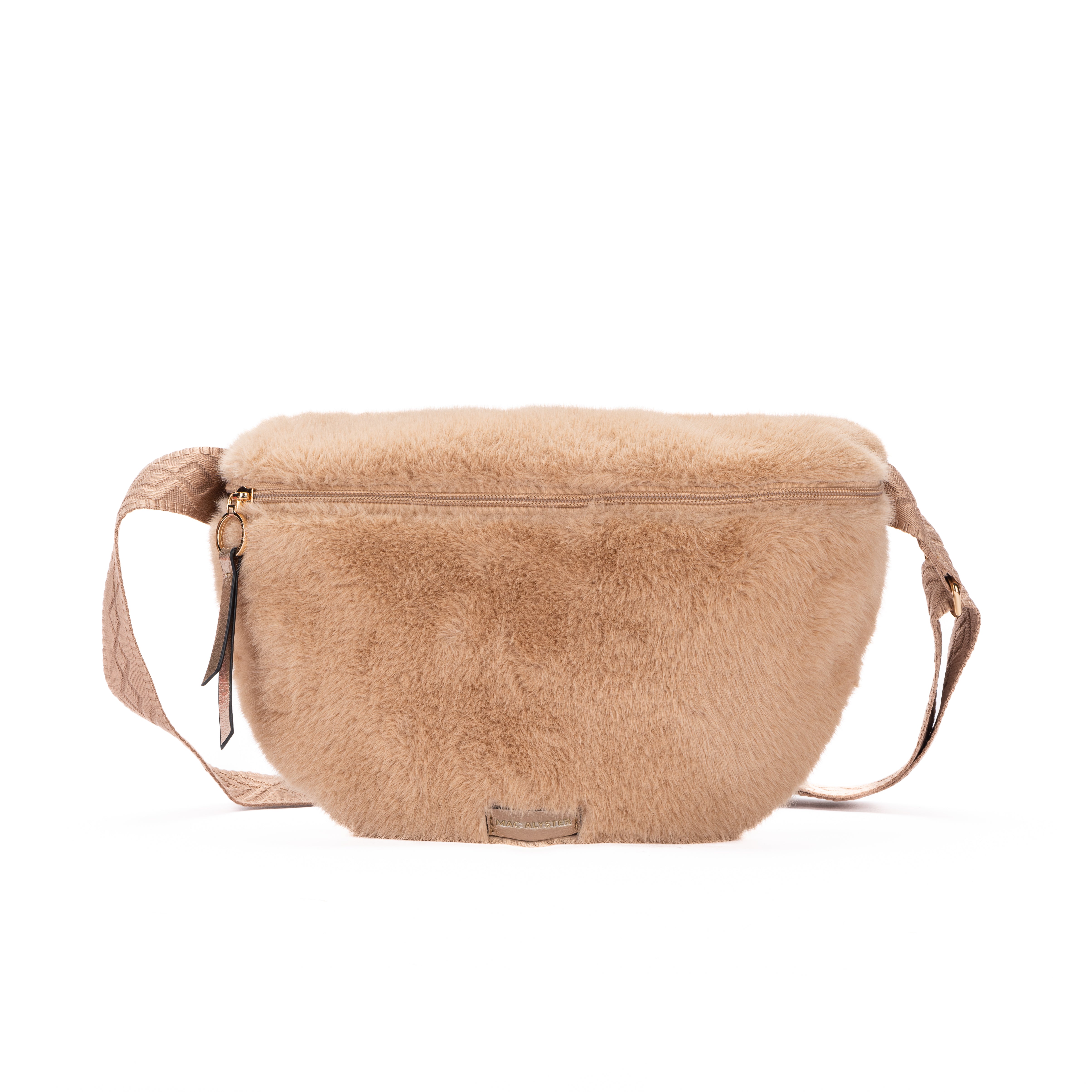 Mac Alyster Moumoute grand sac banane fourrure Noir double poche
