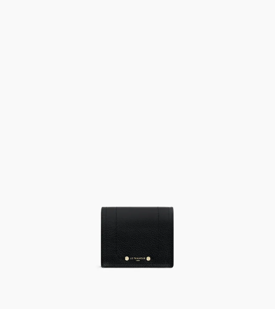 Le Tanneur Ella petit portefeuille cuir grainé noir Black