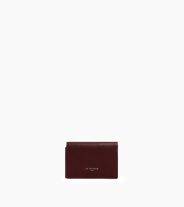 Le Tanneur Lucien porte-cartes cuir huilé Revolution red