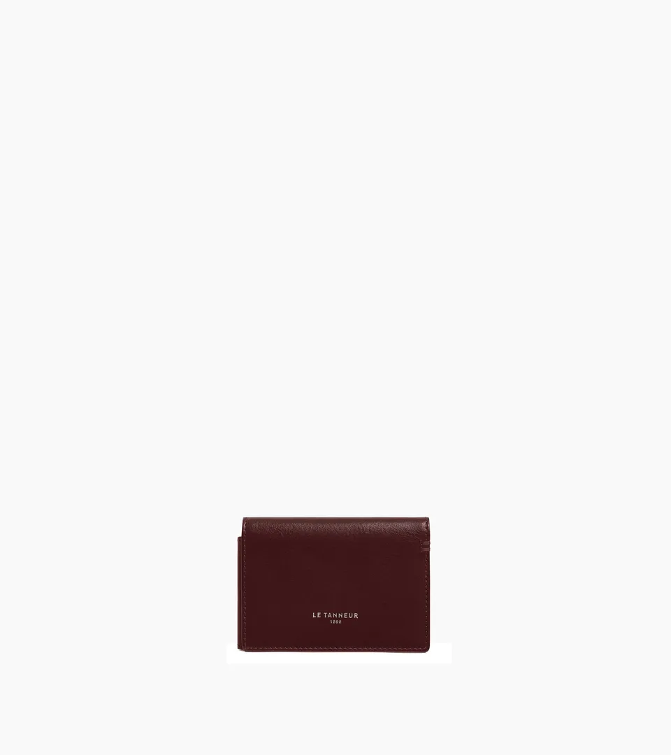 Le Tanneur Lucien porte-cartes cuir huilé Revolution red
