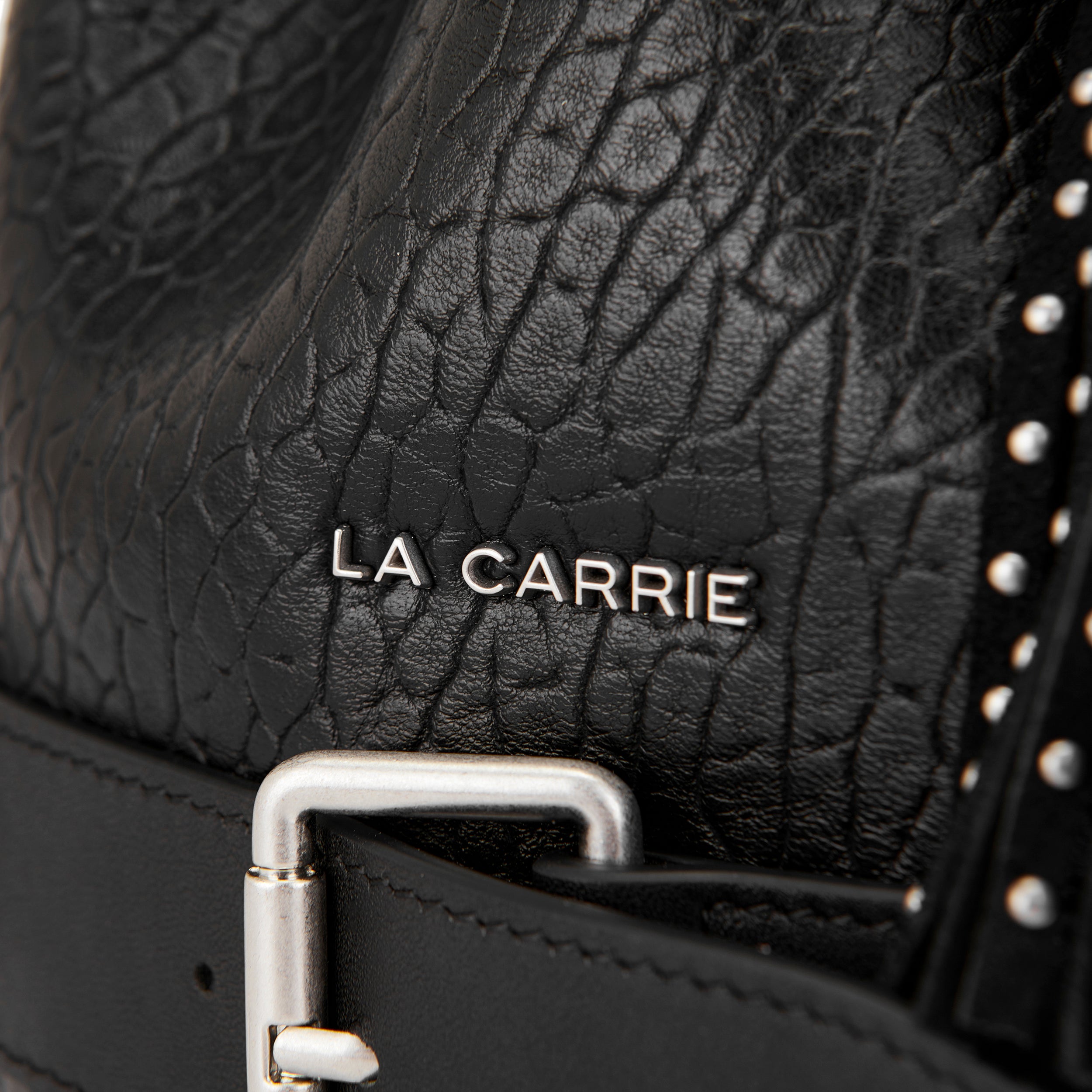 La Carrie Belty sac seau noir PU 24x17x26