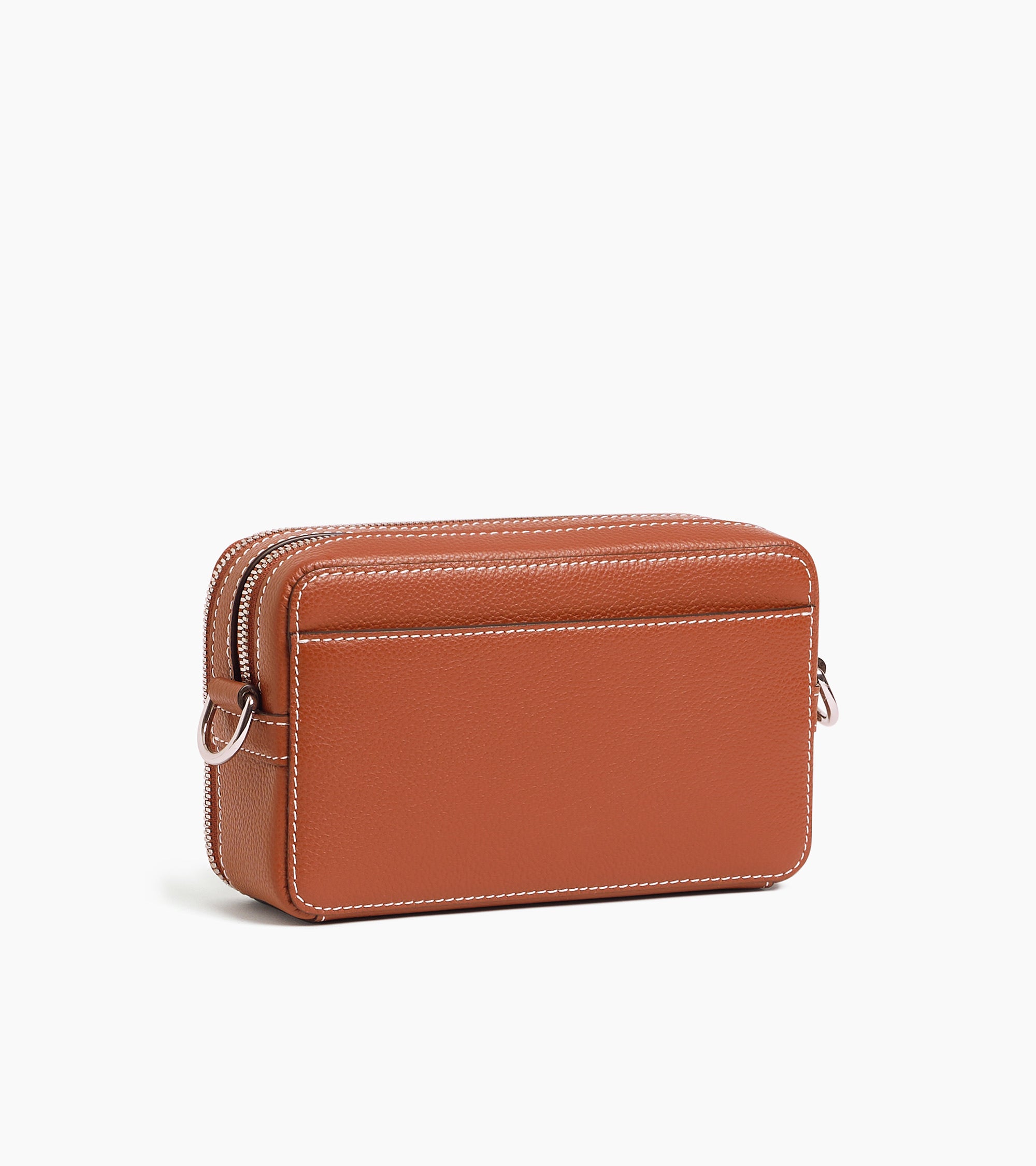 Le Tanneur Emile Petite Sacoche Cuir Acajou 2 Zip