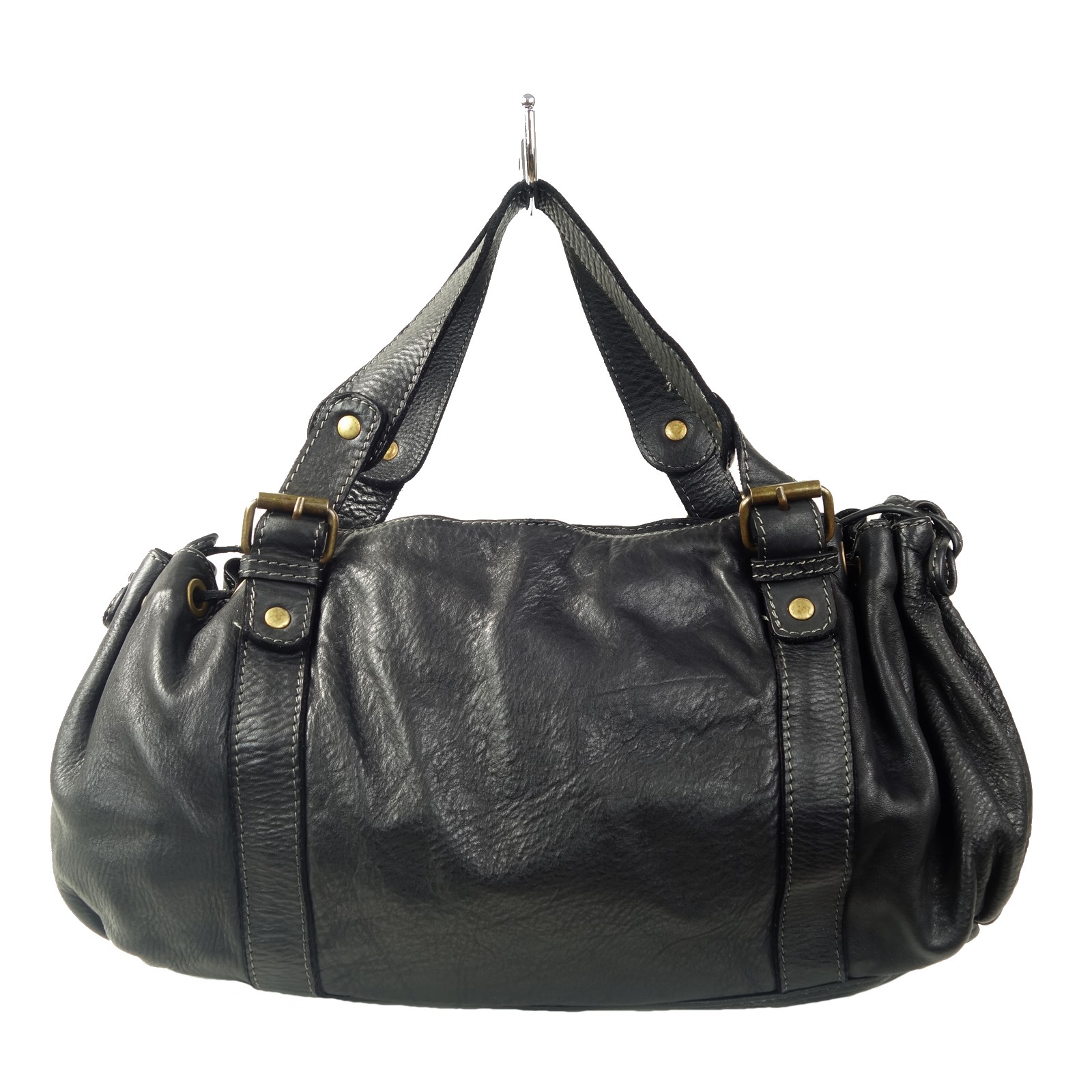 Collection Esprit Cuir Violetta sac 24h cuir noir vintage