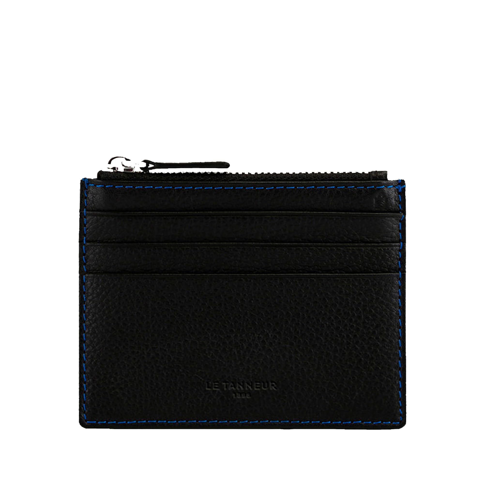 Le Tanneur Charles Porte Cartes Cuir Bleu Foncé Anti-RFID
