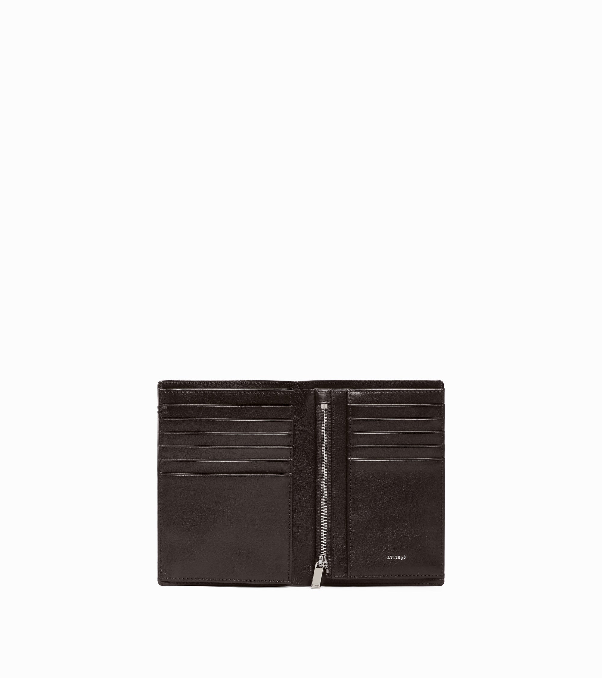 Le Tanneur Lucien portefeuille cuir marron zippé