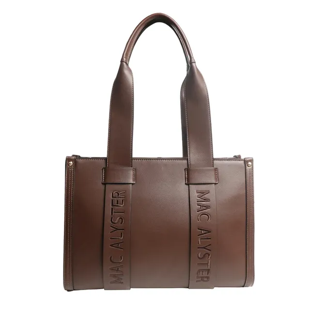 Mac Alyster Basic Clover sac shopping marron chocolat A4