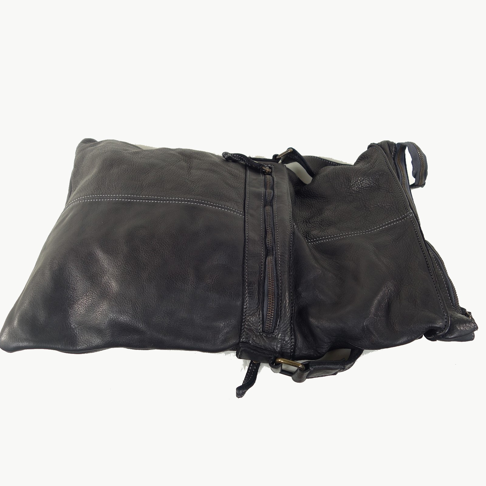 Collection Esprit Cuir MARION sac bandoulière noir cuir