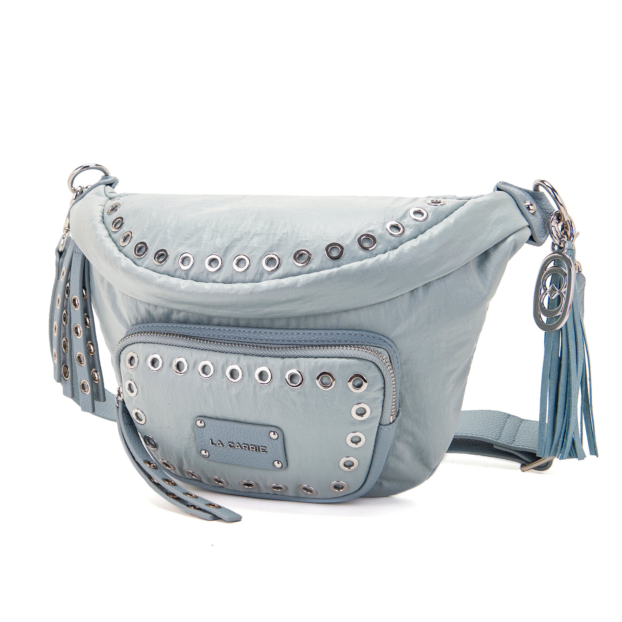 La Carrie Bag Wrinkled sac banane nylon sky 34x9x20cm