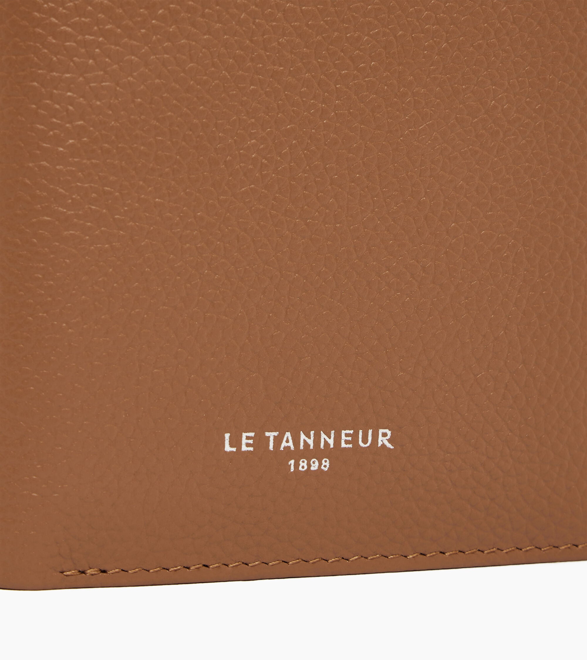 Le Tanneur Lucien petit portefeuille cuir grainé marron