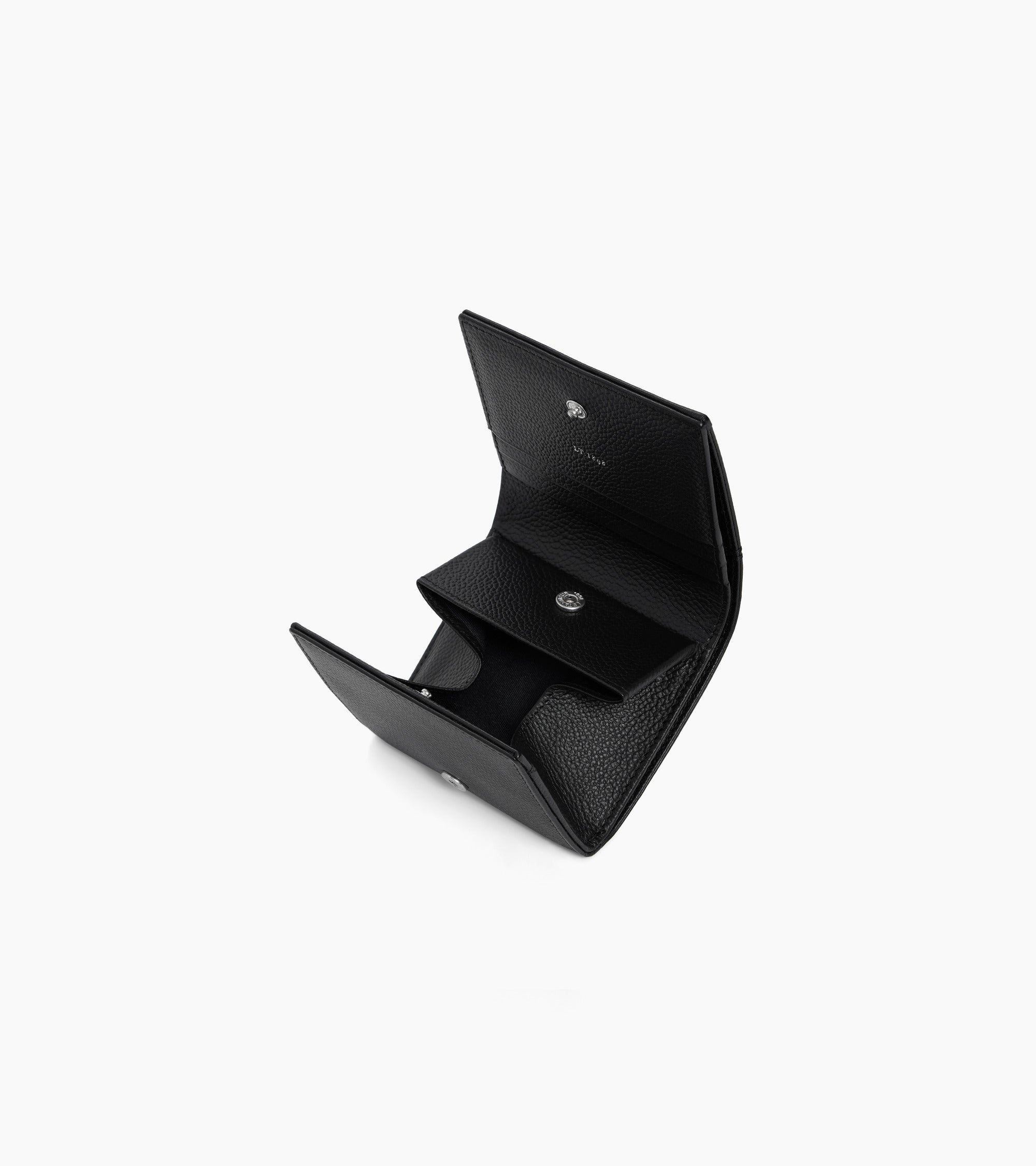 Le Tanneur Lucien porte-monnaie boîte cuir grainé noir