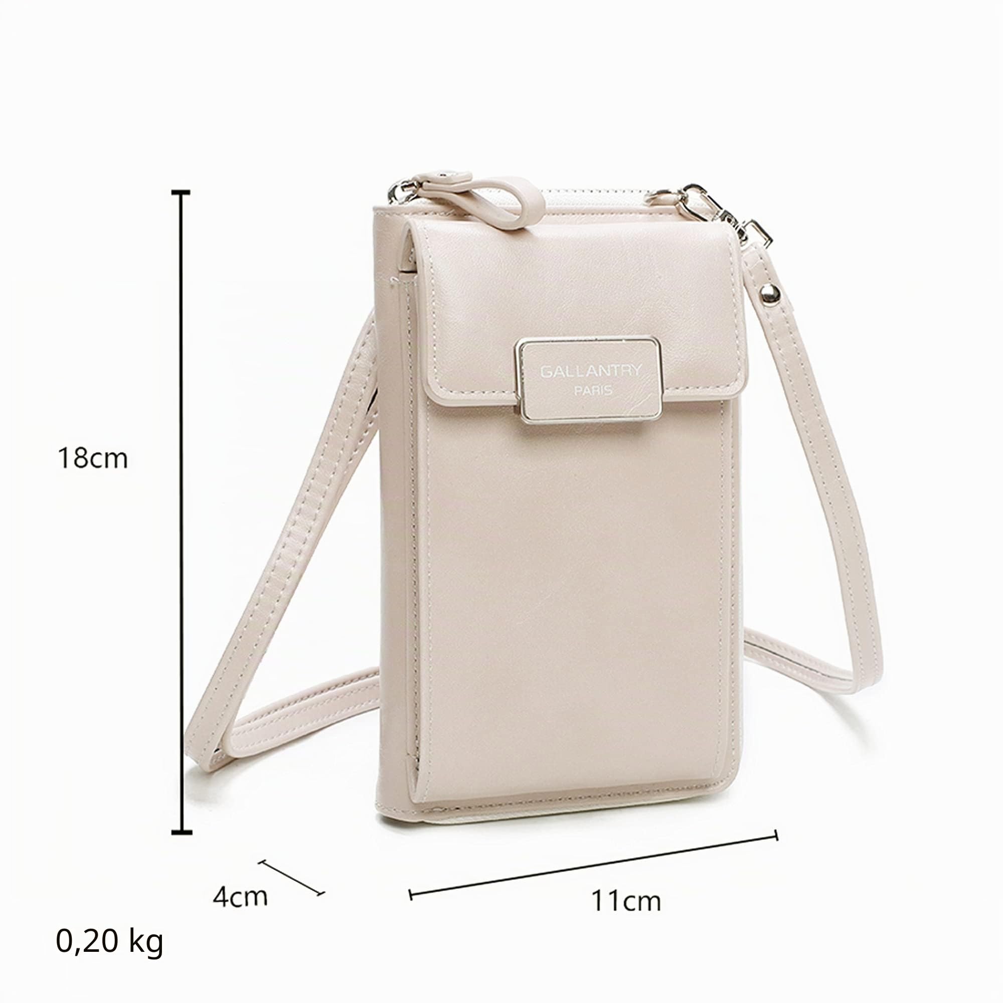 Gallantry Sacs Bandoulière Téléphone pochette smartphone Beige 11x18 cm