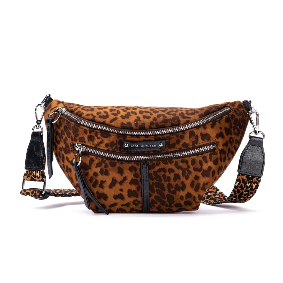 MAC ALYSTER Capsule Léopard sac banane Noir 33 cm