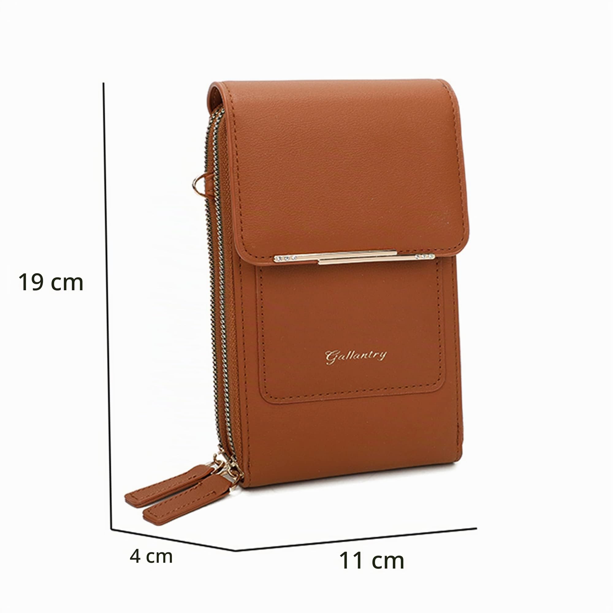 Gallantry Sacs Bandoulière pochette téléphone Camel 19 cm