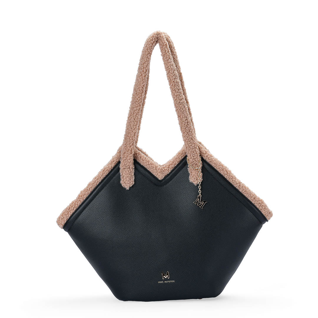 Mac Alyster Saint-Raphaël Polaire sac cabas Marron Chocolat fourrure
