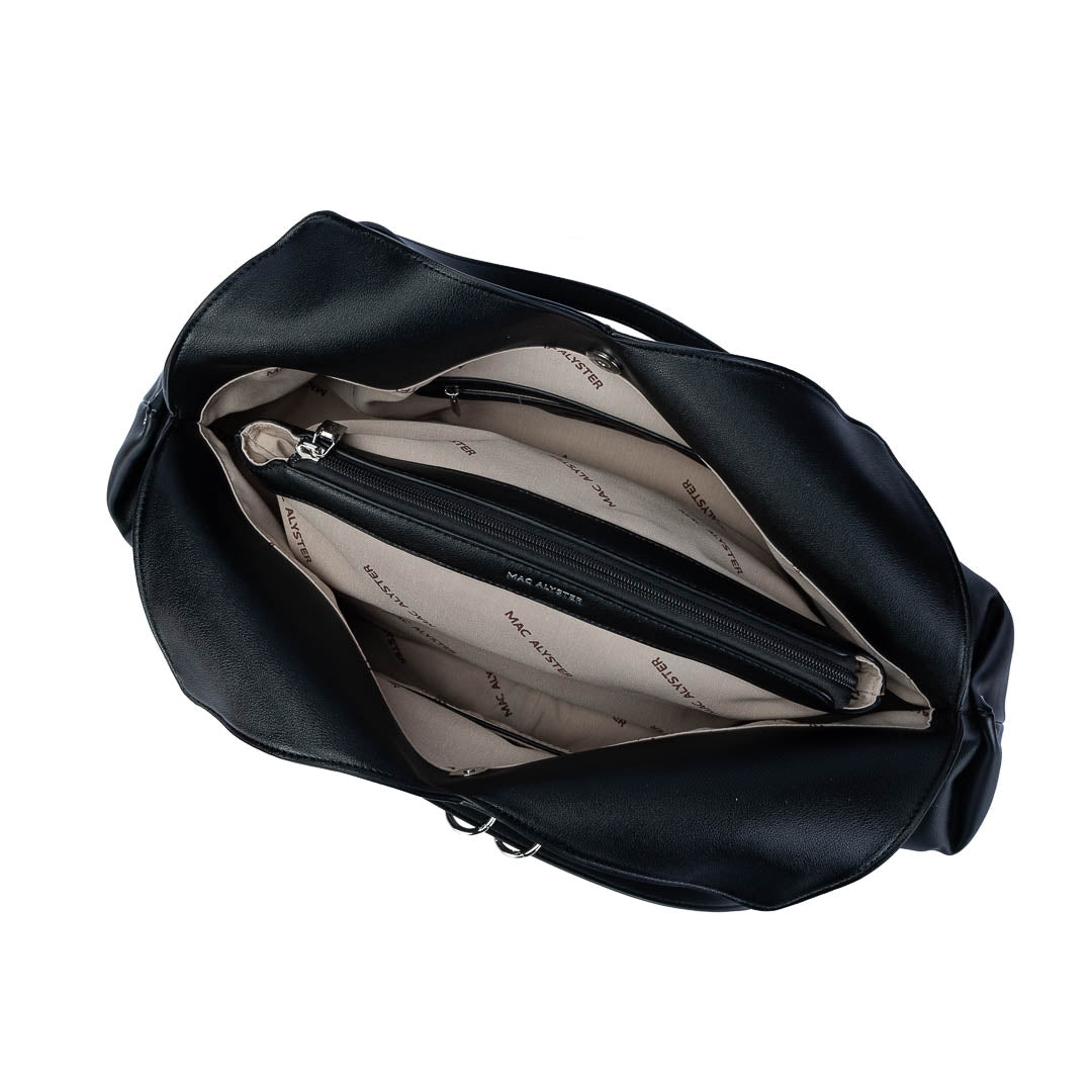 MAC ALYSTER MILAN Sac Besace Noir XL 48 cm