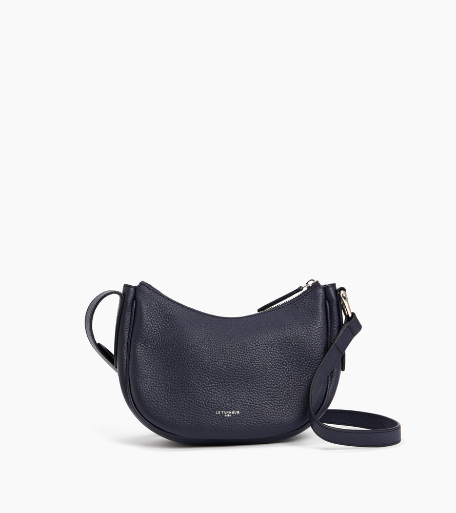 Le Tanneur Madeleine sac bandoulière cuir bleu nuit