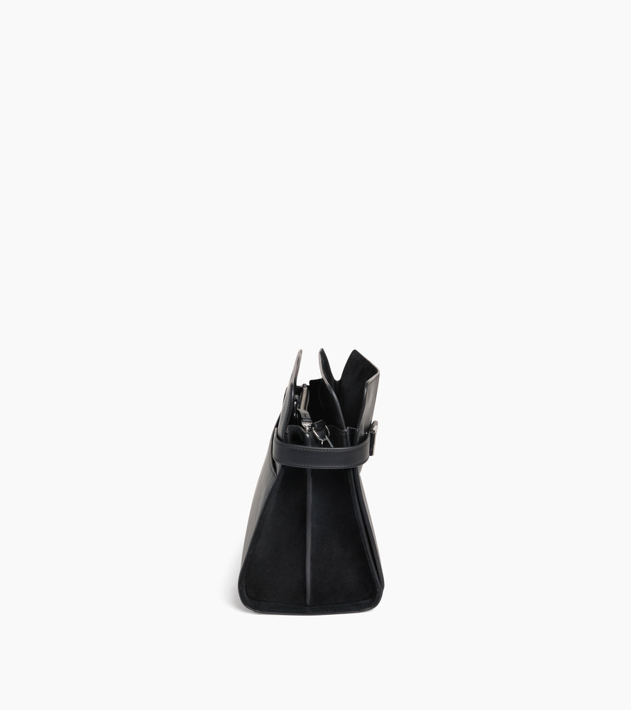 Le Tanneur Emie sac épaule cuir noir grand modèle