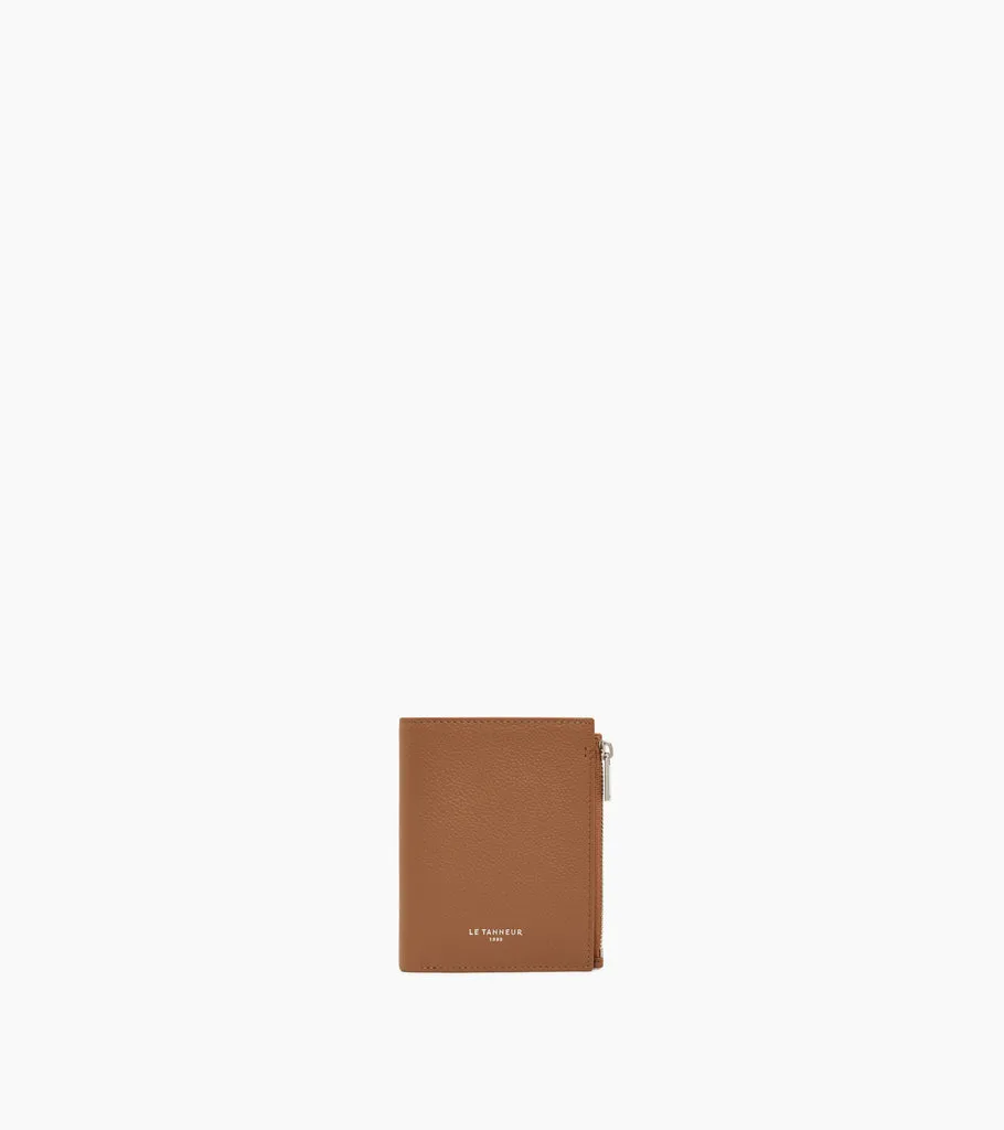 Le Tanneur Lucien portefeuille vertical cuir grainé zip