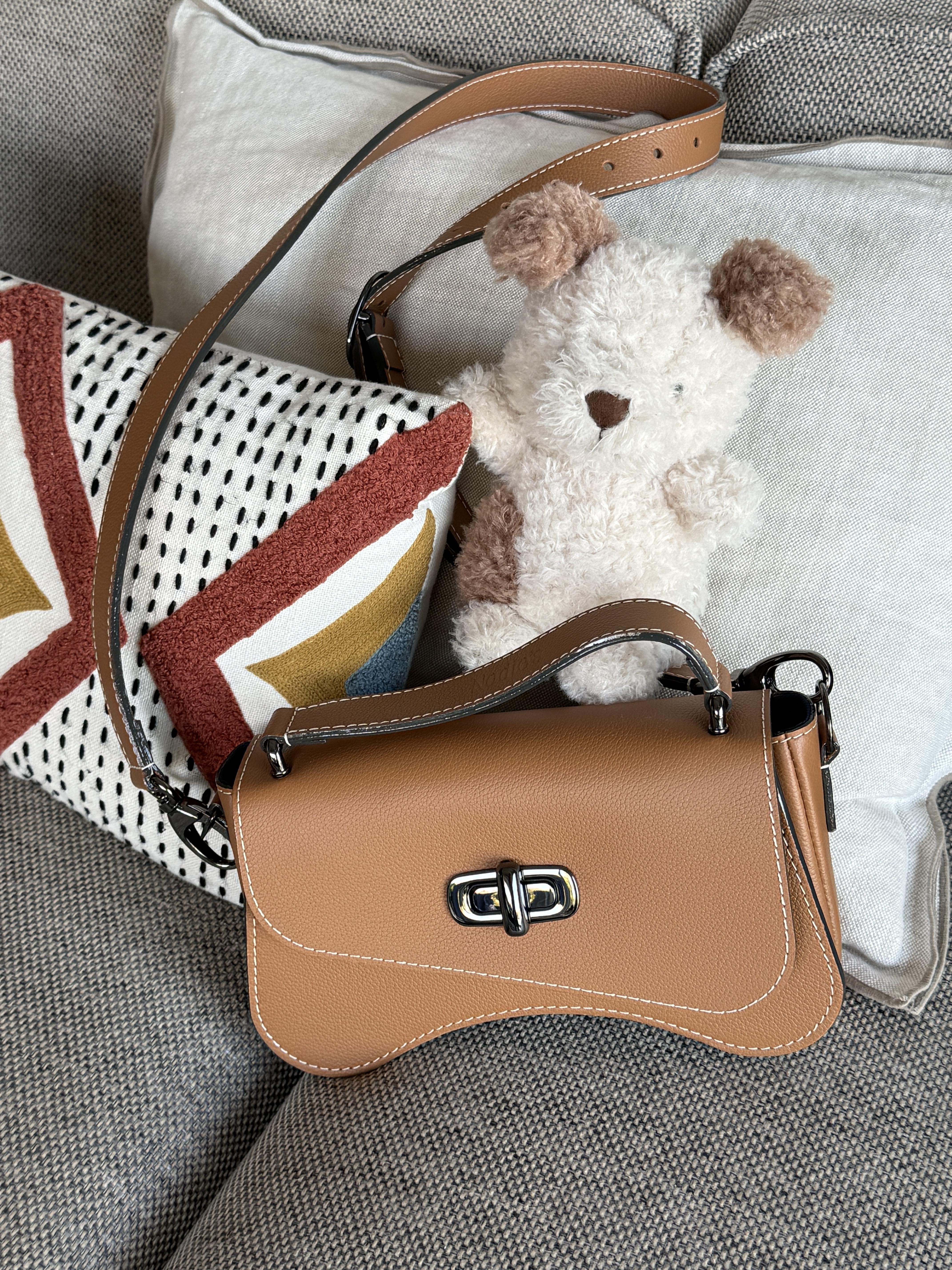 Nodie's L'iconique sac baguette camel grainé cuir