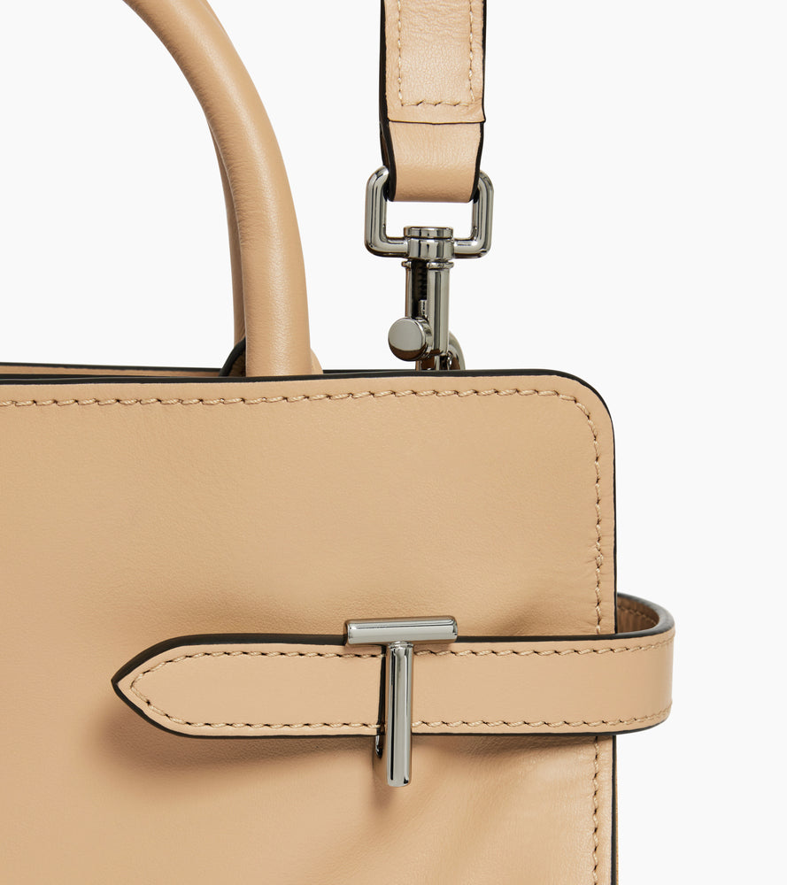 Le Tanneur Emie sac à main cuir lisse nubuck Desert